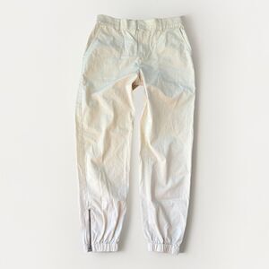 LOFT Utility Jogger Pants Size XS Ivory Ankle Zip Casual